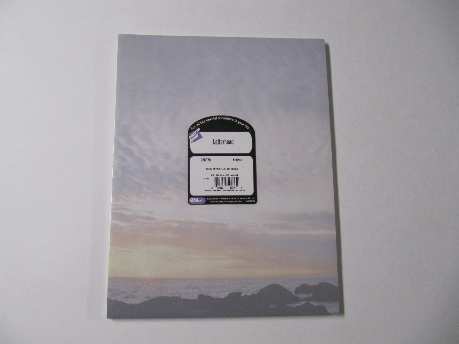 DESIGNER COMPUTER PRINTING PAPER HORIZON-WATER RAFTING LASER/INKJET COMPATIBLE