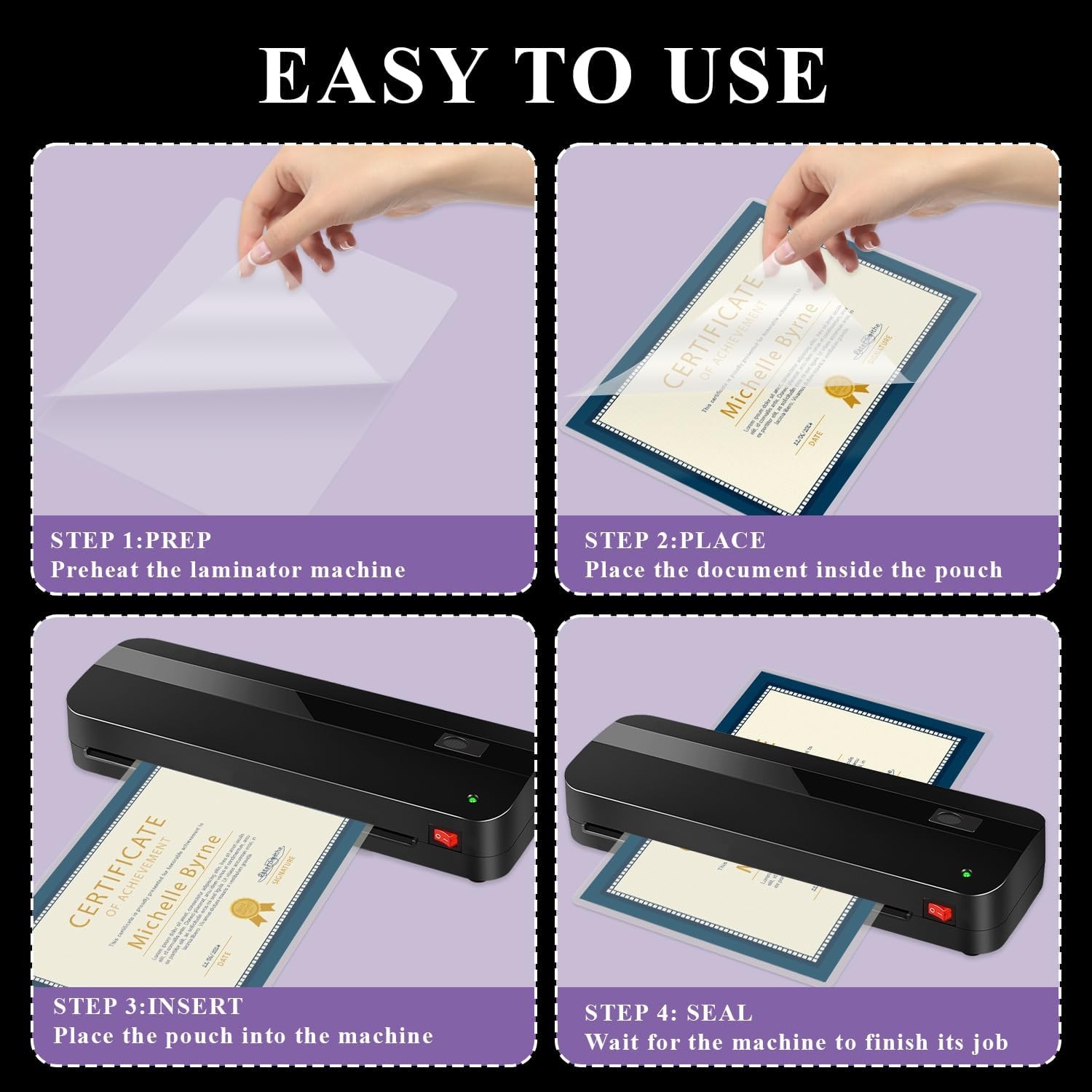 Laminating Sheets 8.5 x 11, 200 Pack Thermal Laminating Pouches 3 mil, Clear