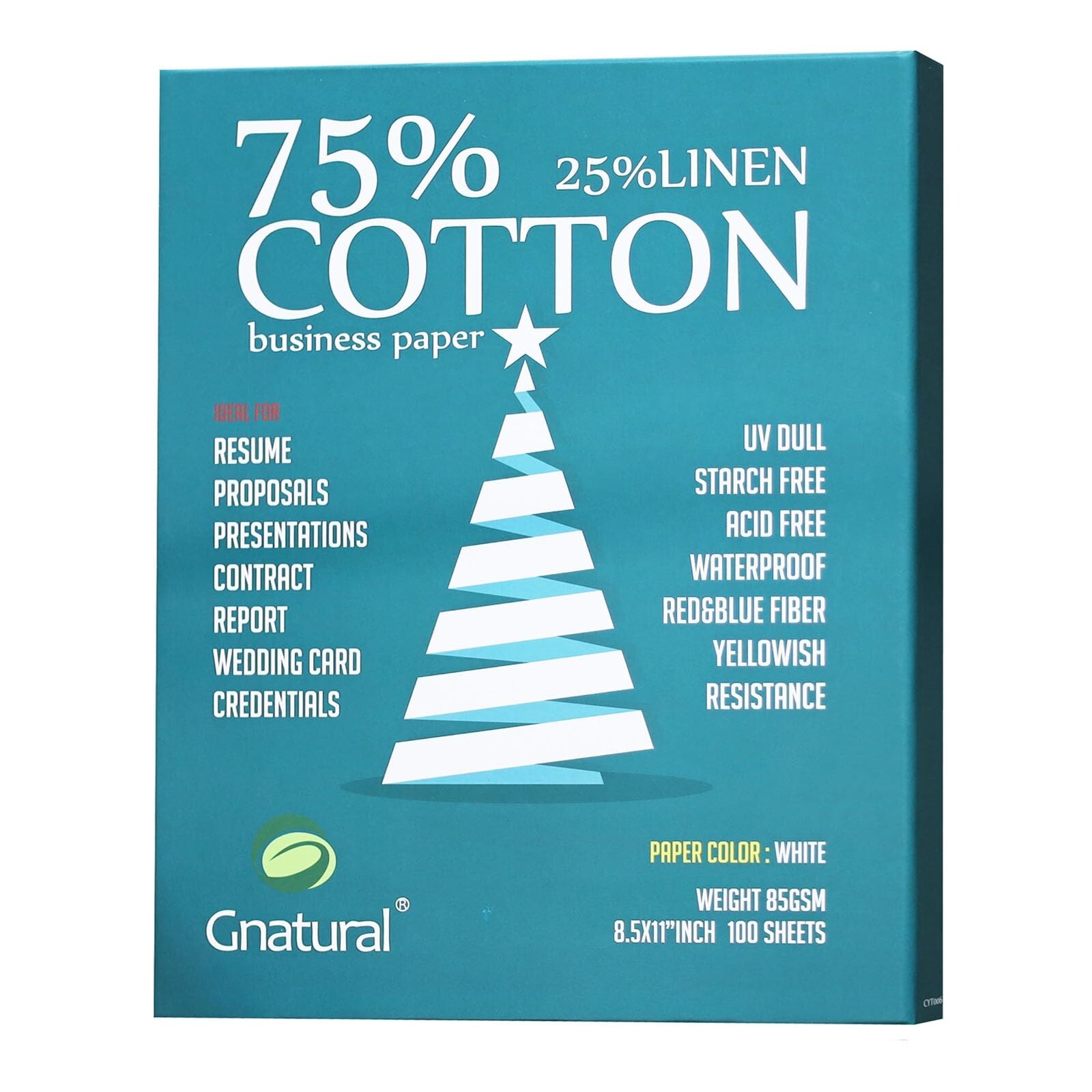 75% Cotton 25% Linen Paper, 85gsm Inkjet Printing Paper, 8.5″x11″ White Color…