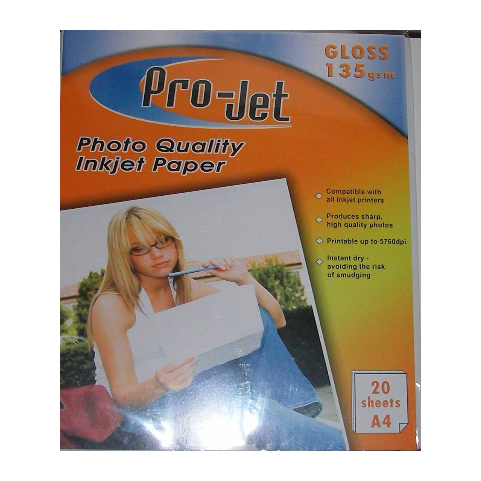 400 Sheets A4 Projet 135gsm Gloss Photo Paper
