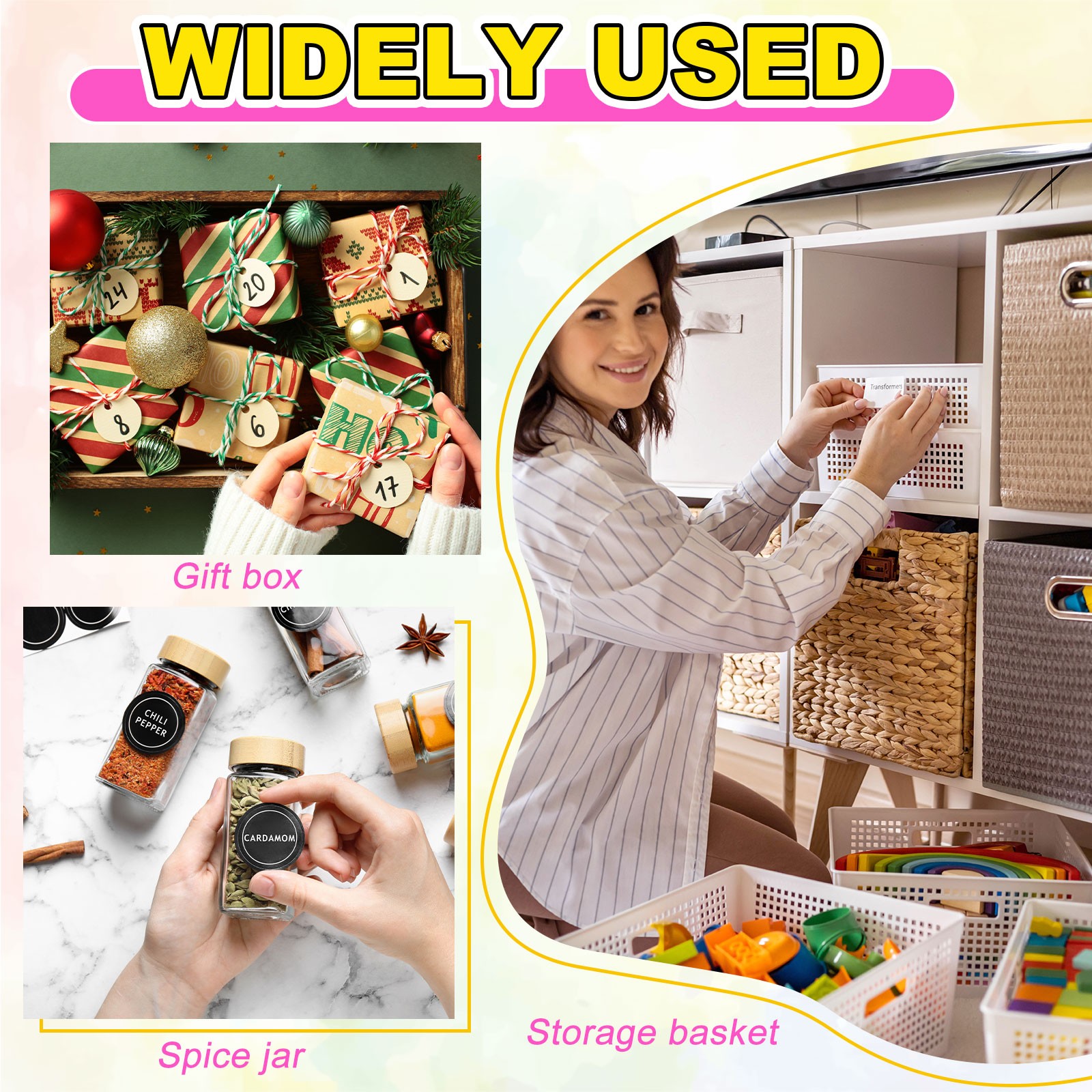 40 Sheets Adhesive Labels A4 for Shipping, White, 40Pcs for Whole Sheet