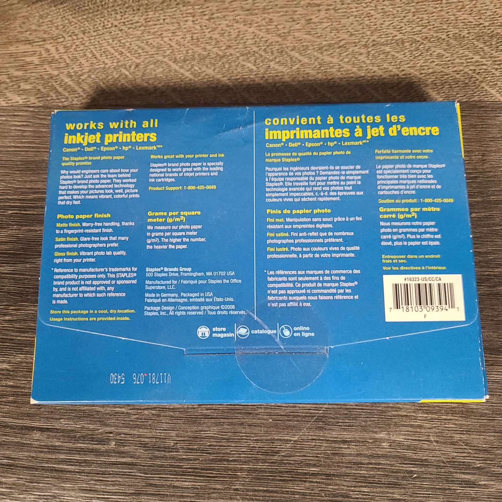 Lot of 2 Inkjet Photo Paper 4×6 Glossy Paper-1 Sealed Staples and 1 Open HP Box