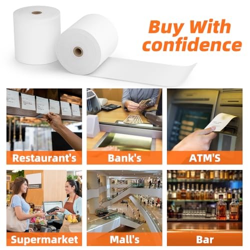 15 Rolls 3 1/8 x 230 Thermal Paper Receipt Rolls 55 GSM Premium Quality Thick