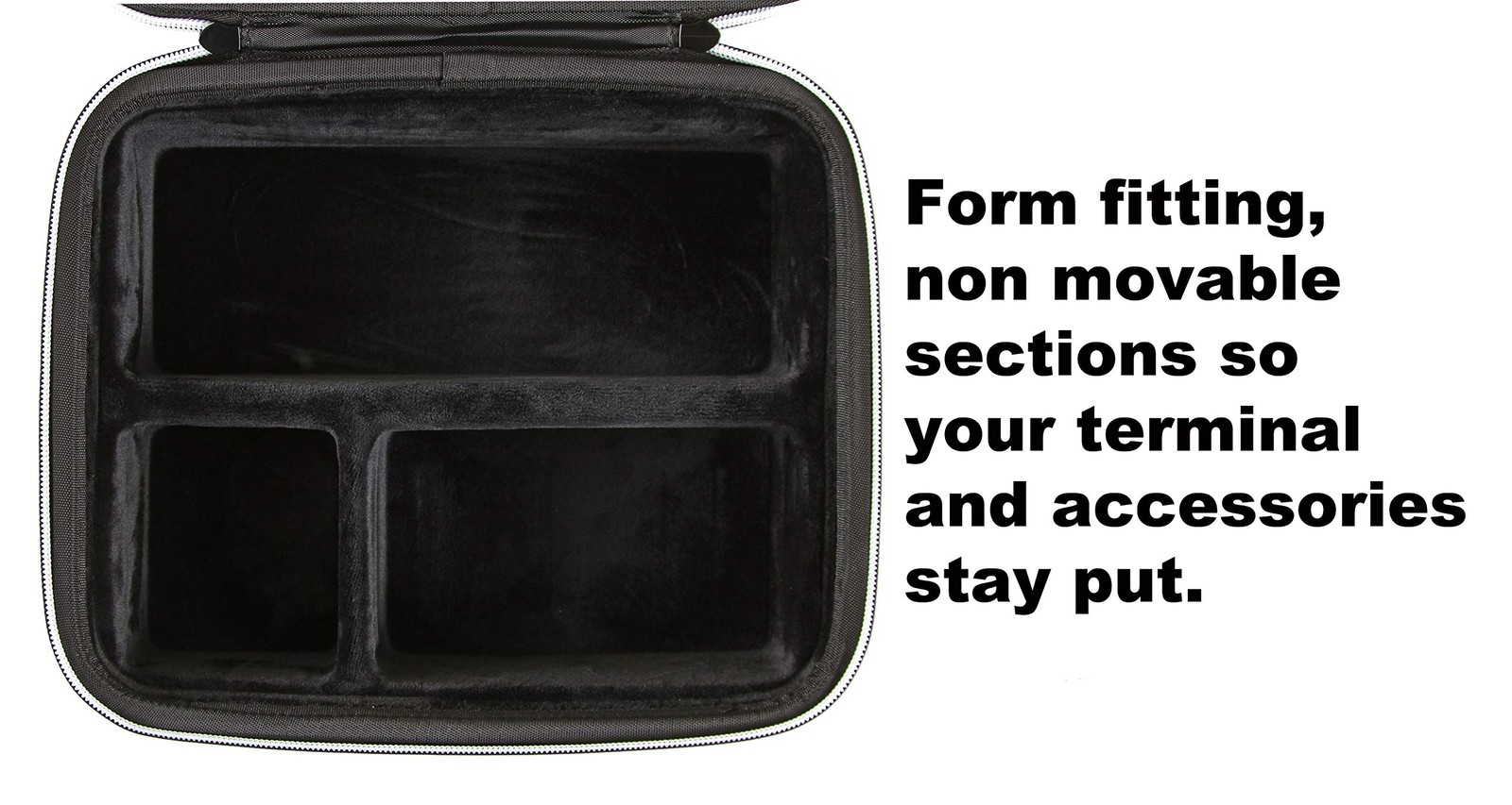 2TUFF Square Reader Case – Fits Terminal Charger and 4 Large, Black