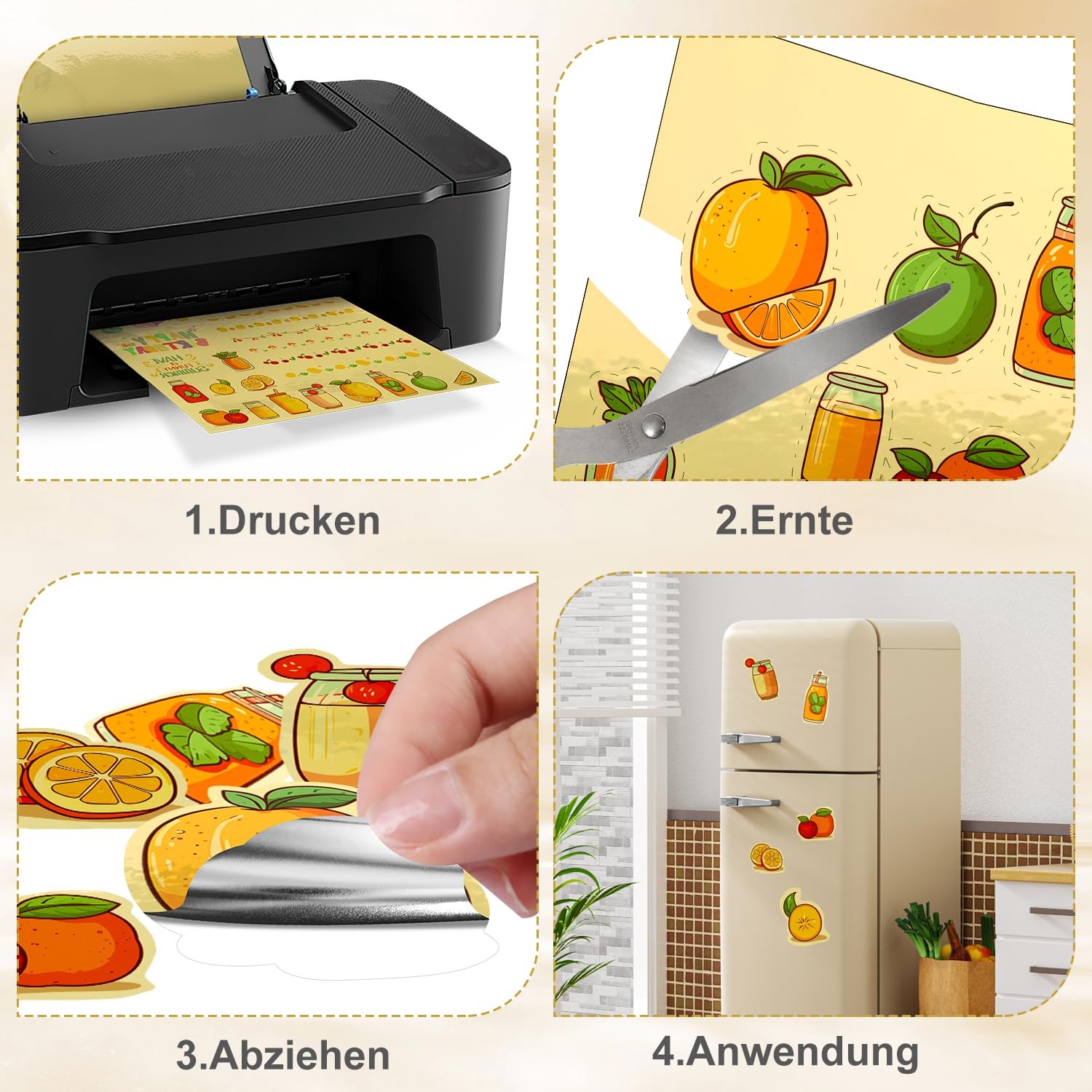 Sticker paper paper for printing 30pcs A4 waterproof printable adhesive film…