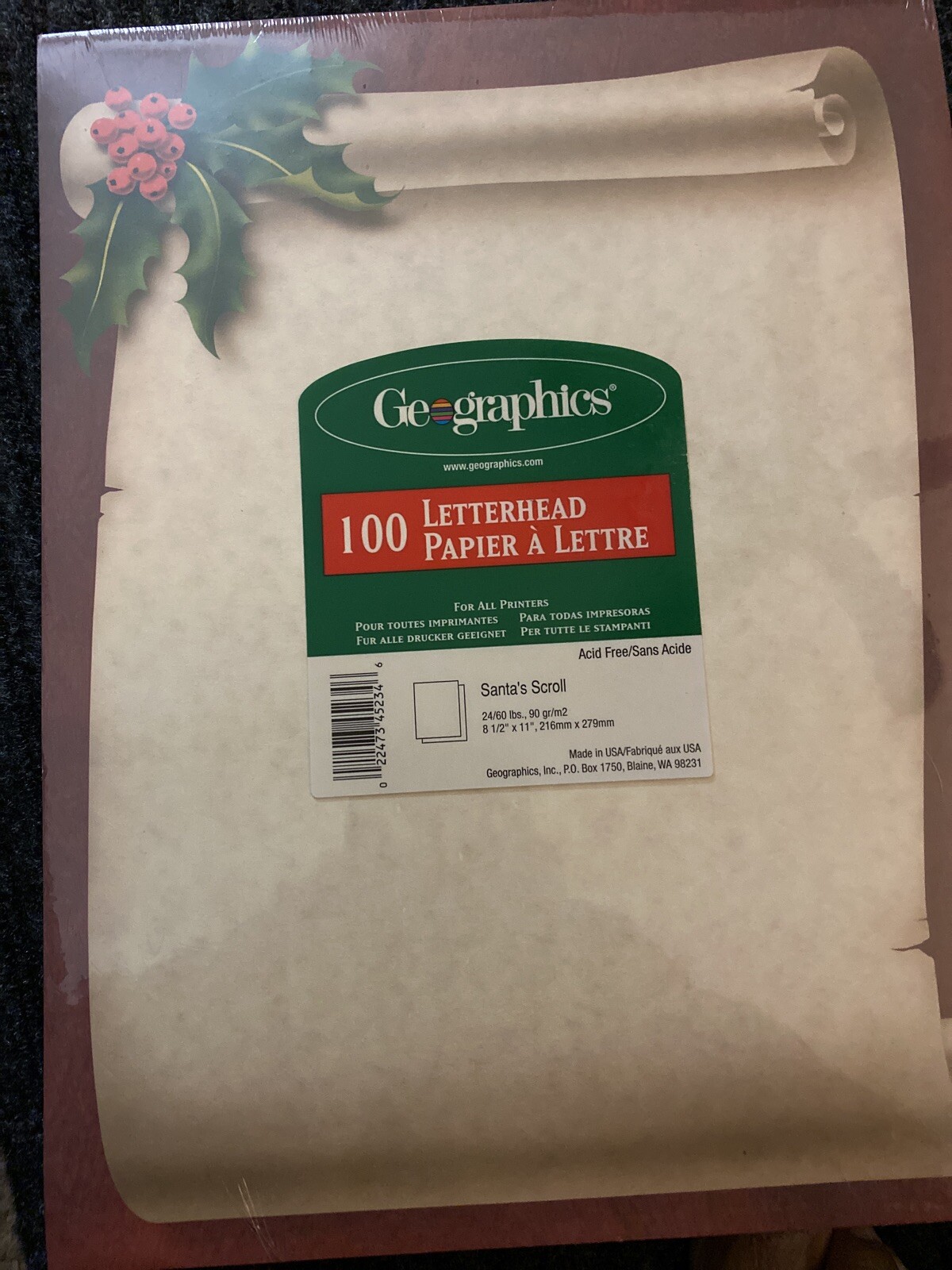 Geographics SANTA SCROLL Letterhead