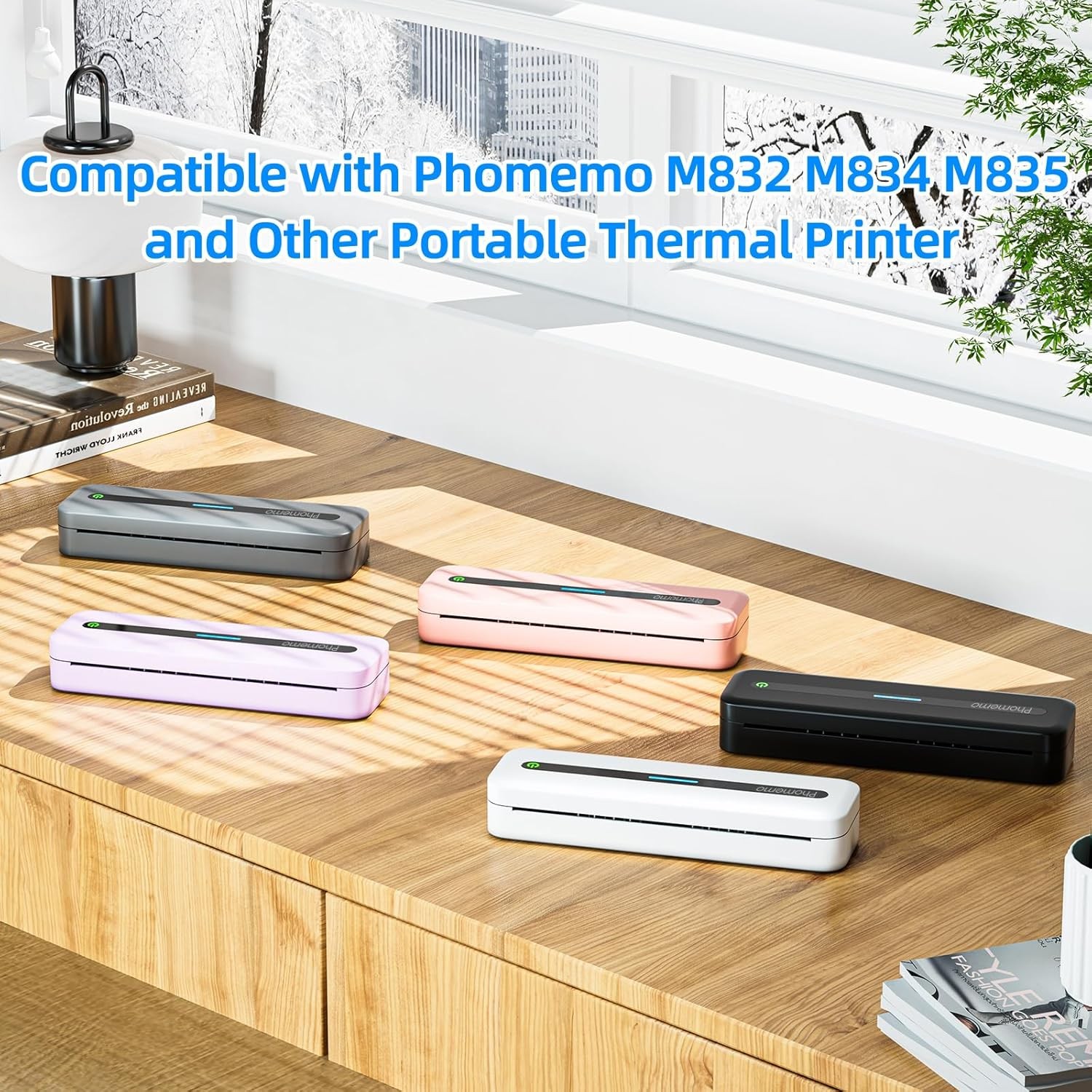A4 Phomemo Portable Printer Thermal Paper, US Letter Size Thermal Roll Paper