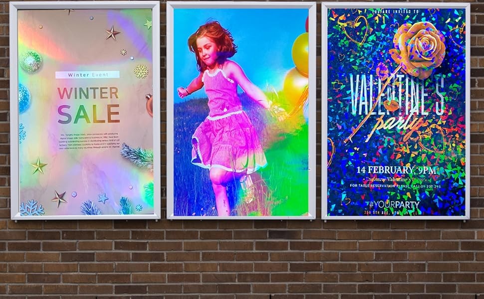 25 Sheets 8.25×11.7 Inches Clear Holographic Premium Cold Laminated Film