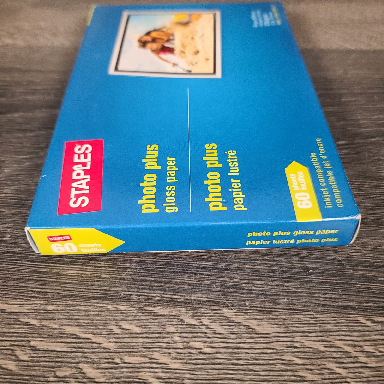 Lot of 2 Inkjet Photo Paper 4×6 Glossy Paper-1 Sealed Staples and 1 Open HP Box