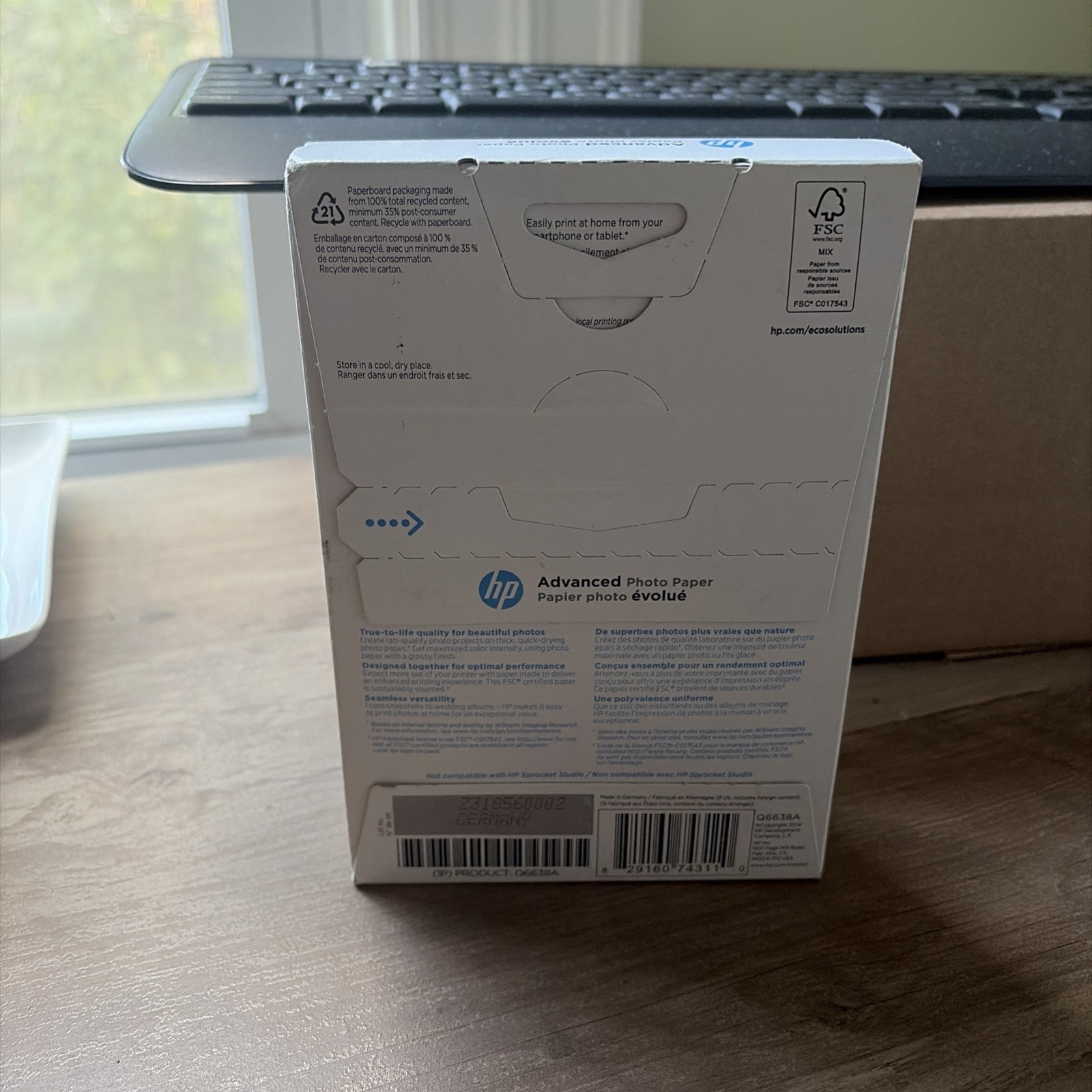 Hewlett Packard Q6638A 4 x 6 inch Glossy Printer Paper – 100 Sheets