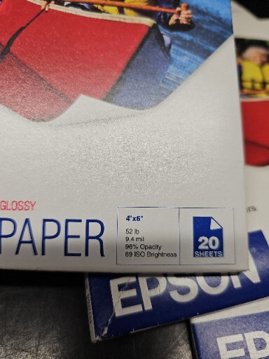 10 NEW SEALED Epson Glossy Photo Paper 4″ x 6″ , 20 Sheets X 10 Plus 2 Open