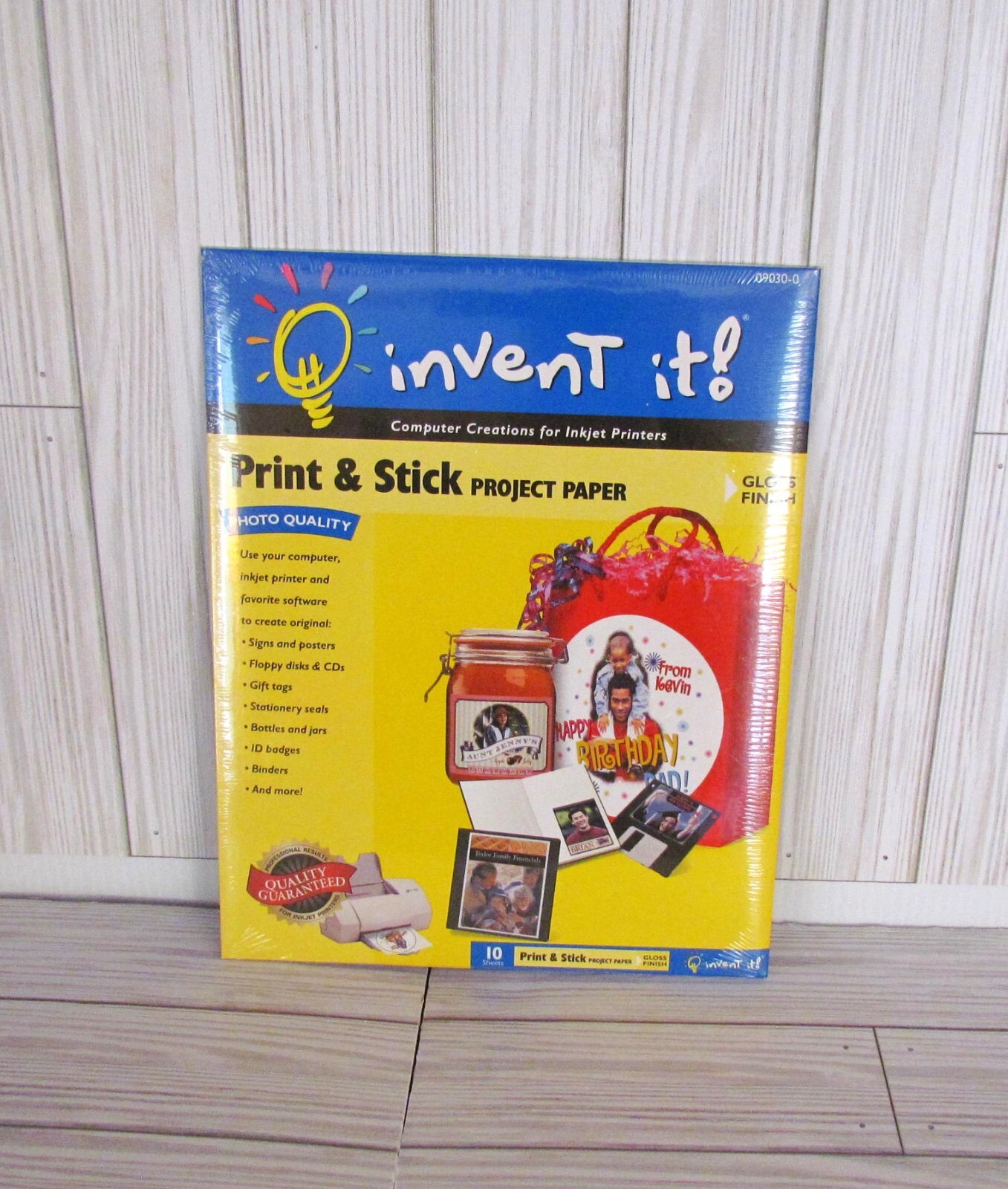 Invent It! Print & Stick Project Paper – Photo Quality Gloss Paper 18 Sheets