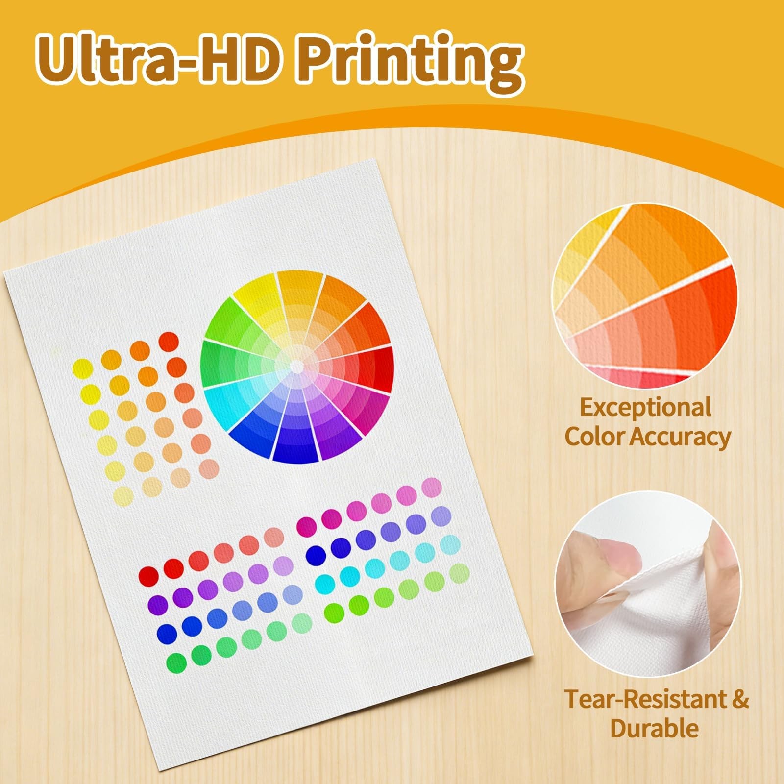 10 PCS Fabric Print Sheets For Inkjet Printers 8.5×11 Inch 280gsm Bright White