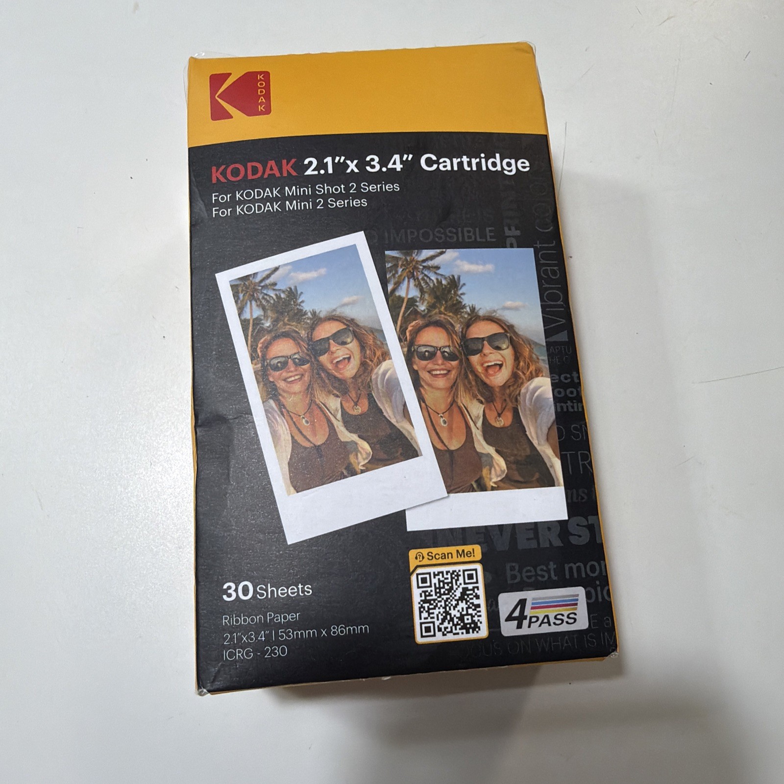 Kodak Cartridge 2.1 X 3.4 30 Sheets For Kodak Mini Shot 2 Series Brand New