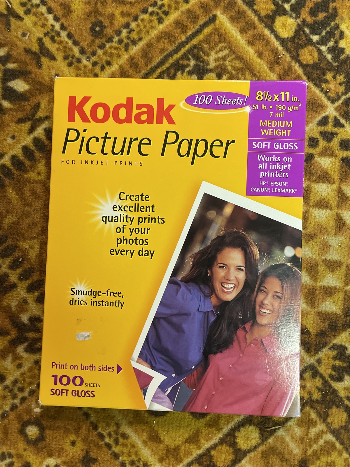 KODAK Inkjet Picture Photo P aper Soft Gloss 100 Sheets 7 mil 8.5″x11″ New