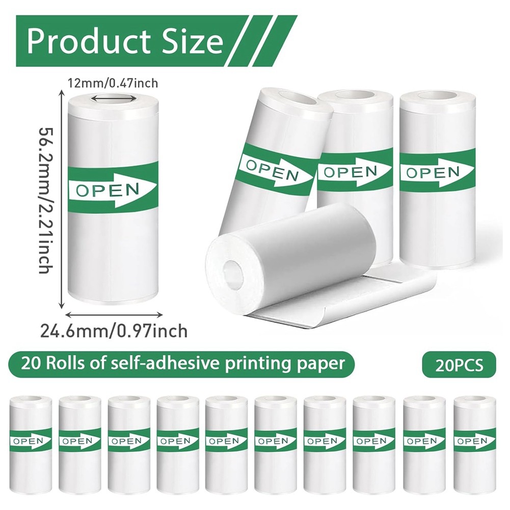 20PCS Printer , Thermal Sticker ,Self-Adhesive, Thermal Printer ,Notes8925