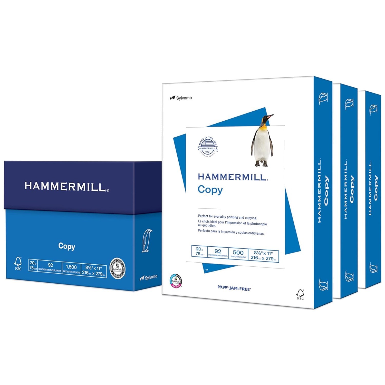 High-Quality 20 lb Copy Paper, 3 Ream Pack – 1500 Sheets, 92 Bright – Recyclable