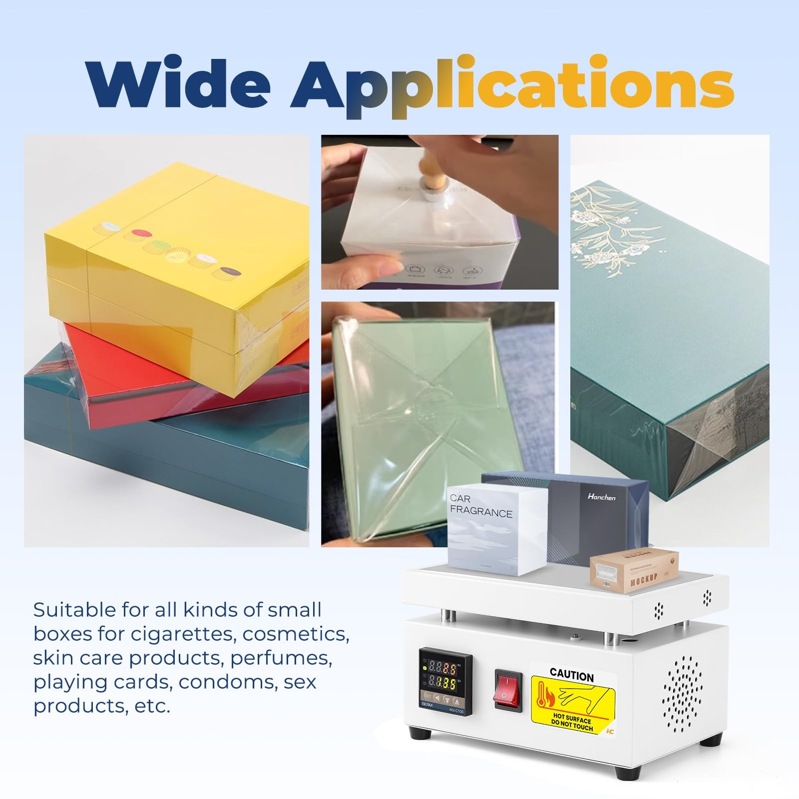 Hanchen Cellophane Wrapping Machine Manual Overwrapping White
