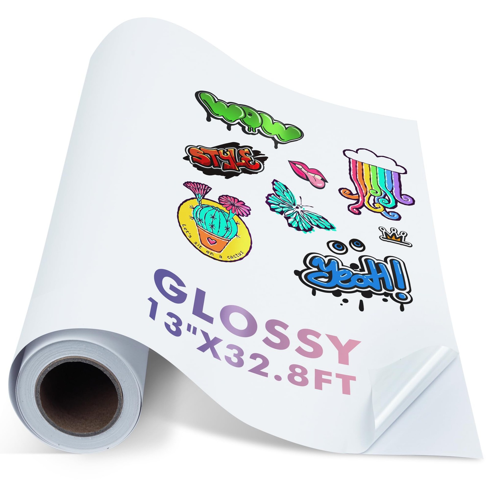 Koala Printable Vinyl Sticker Paper Roll for Inkjet Printers, 13 inch x 32.8 …
