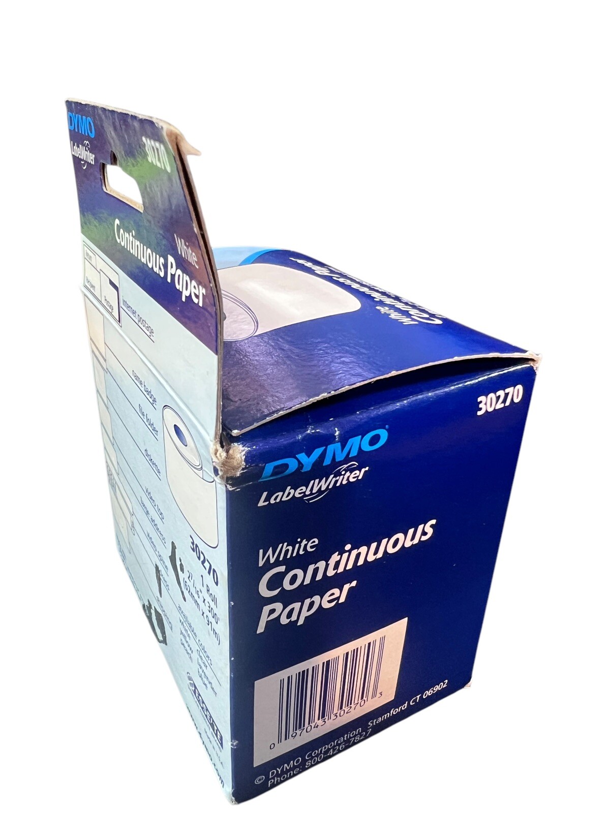 Dymo LabelWriter Continuous Roll Receipt Paper, 2.25″ x 300 ft, White 30270