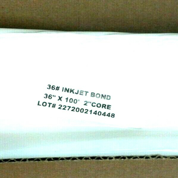 36 lb Coated Bond Paper White 36″ x 100′
