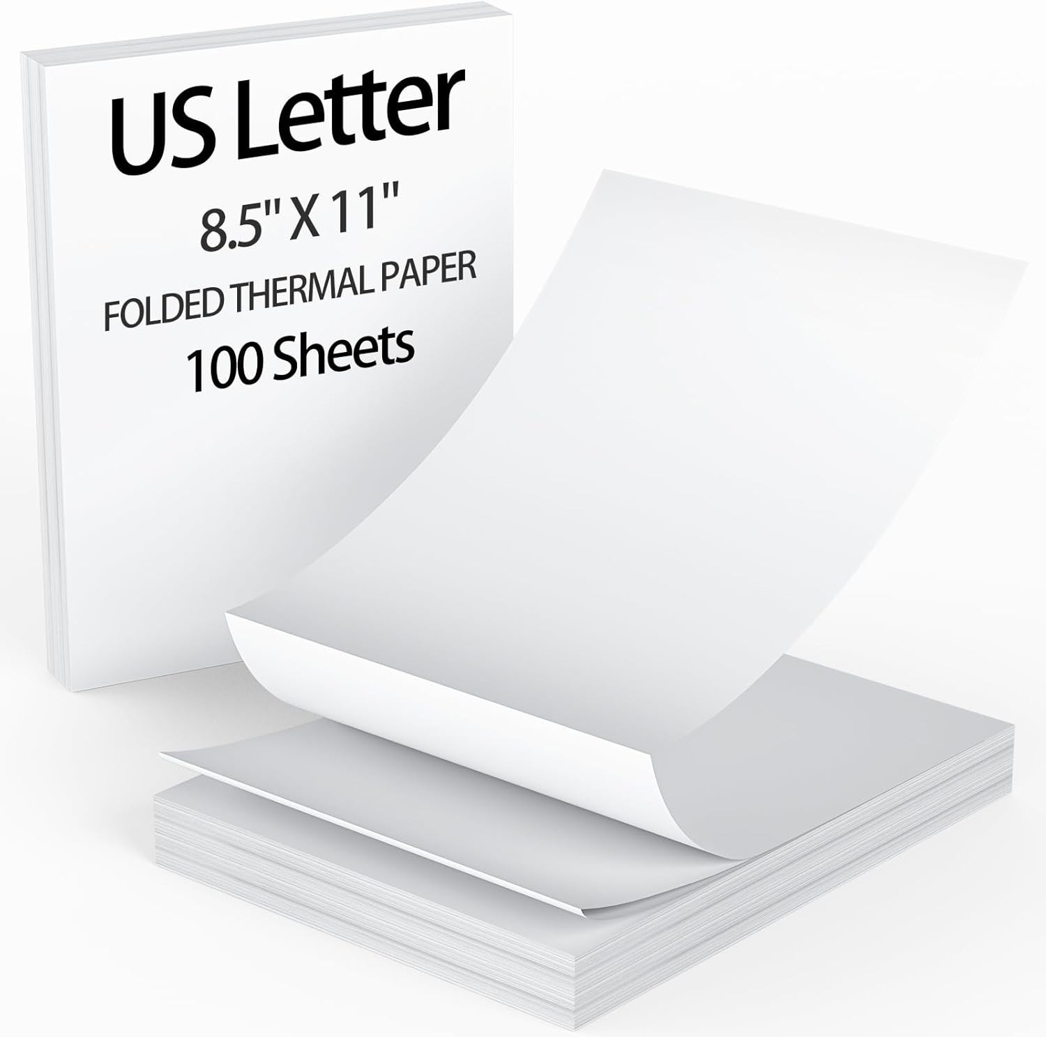 “9527 Thermal Printer Paper 8.5×11 Inch US Letter 100 Sheets Folded Continuous P