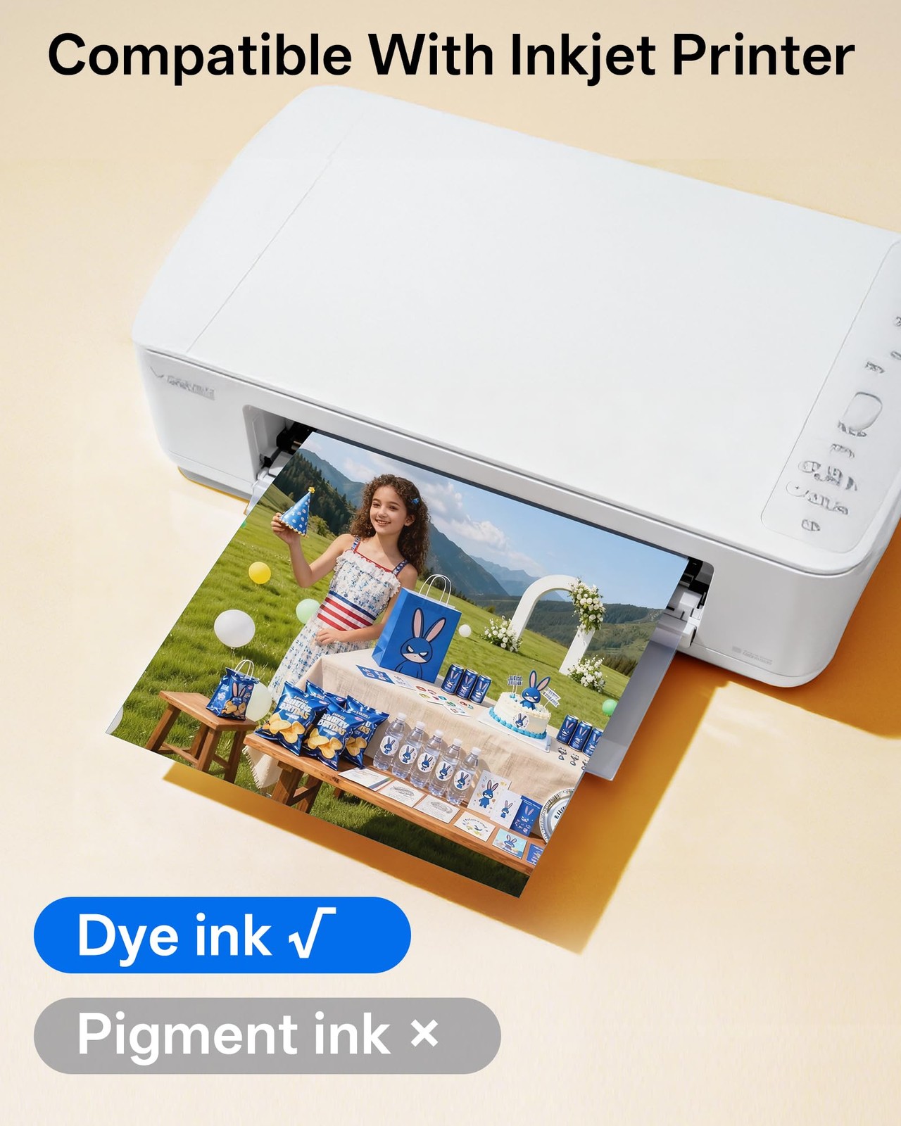 220 Sheets Thin Glossy Photo Paper 120gsm, 8.5×11 Inches Single Side Inkjet P…