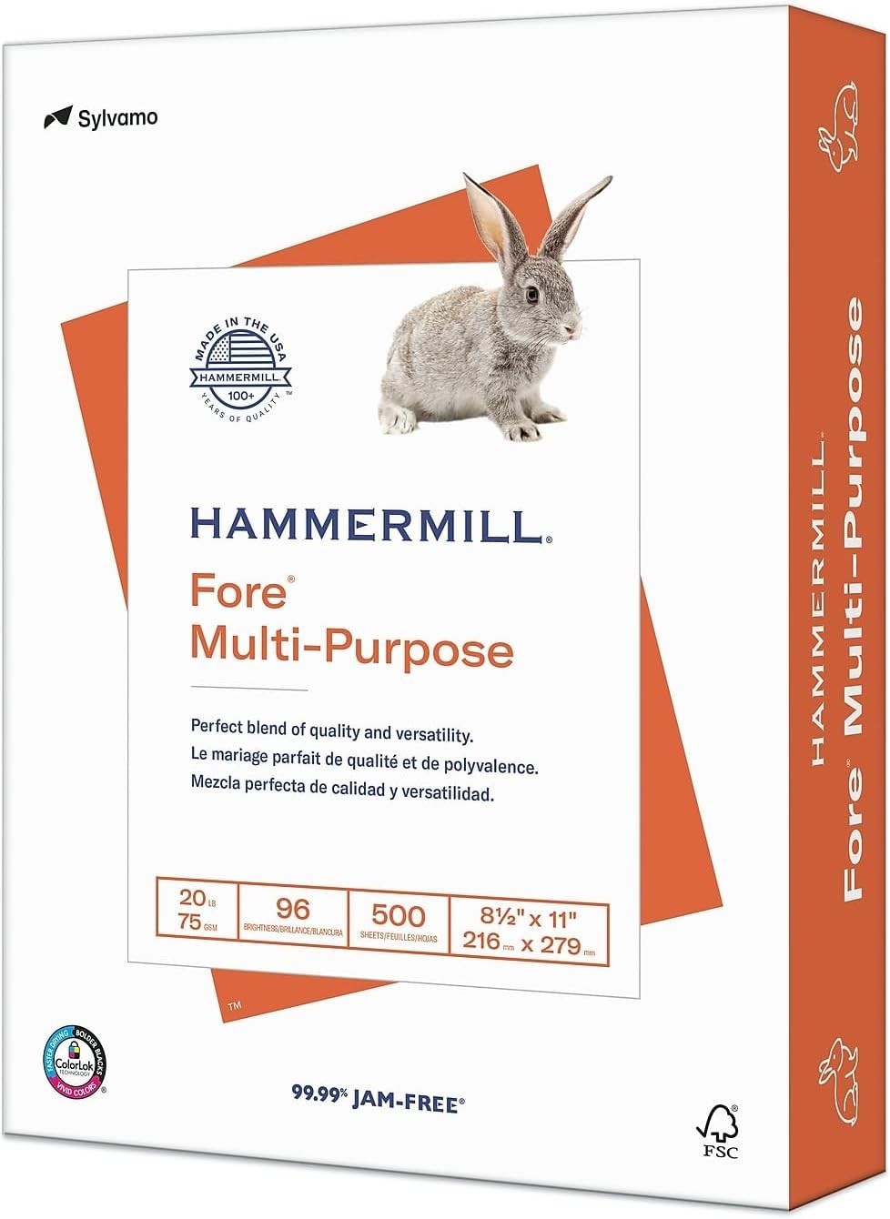 Printer Paper, Fore Multipurpose 20 lb Copy Paper, 8.5 x 11 – 96 Bright, Made…