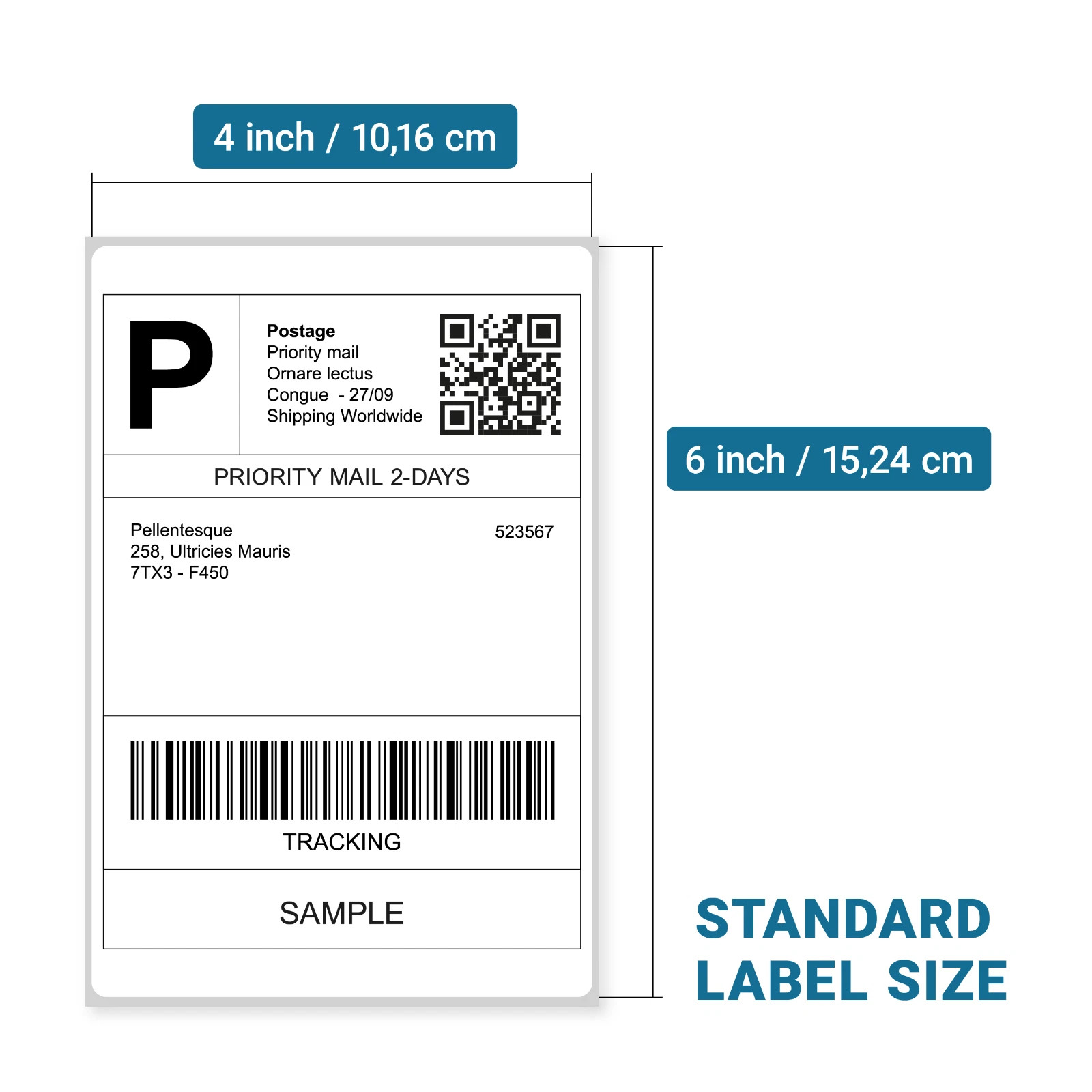 500/1000PCS 4″ x 6″ Direct Thermal Shipping Label fit for VRETTI MUNBYN Phomemo