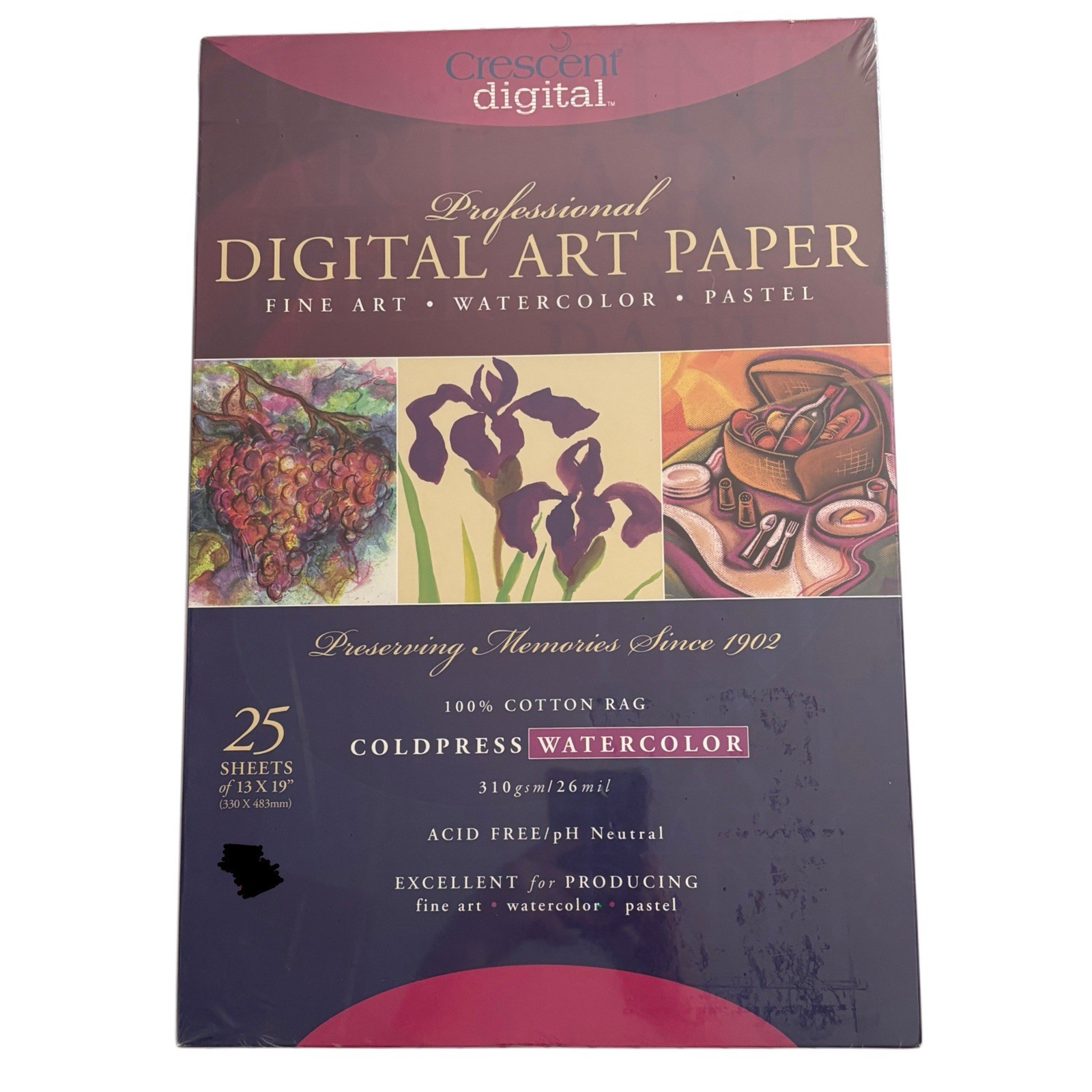 Professional Digital Fine Art Paper Ink Jet 13×19 25 Sheets Sealed Coldpress New