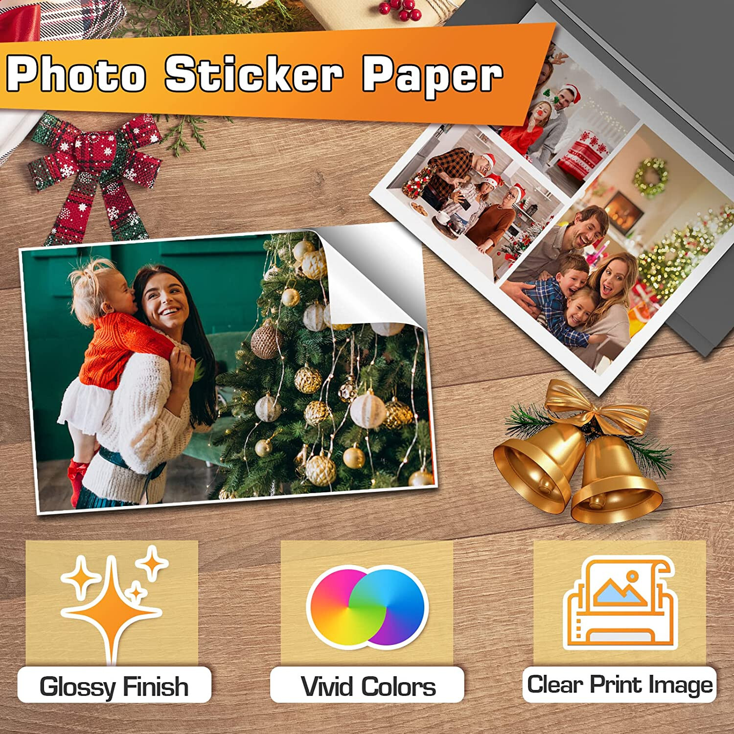 360 Sheets Koala Glossy Sticker Paper 8.5×11 Inkjet Printer Adhesive Photo Paper