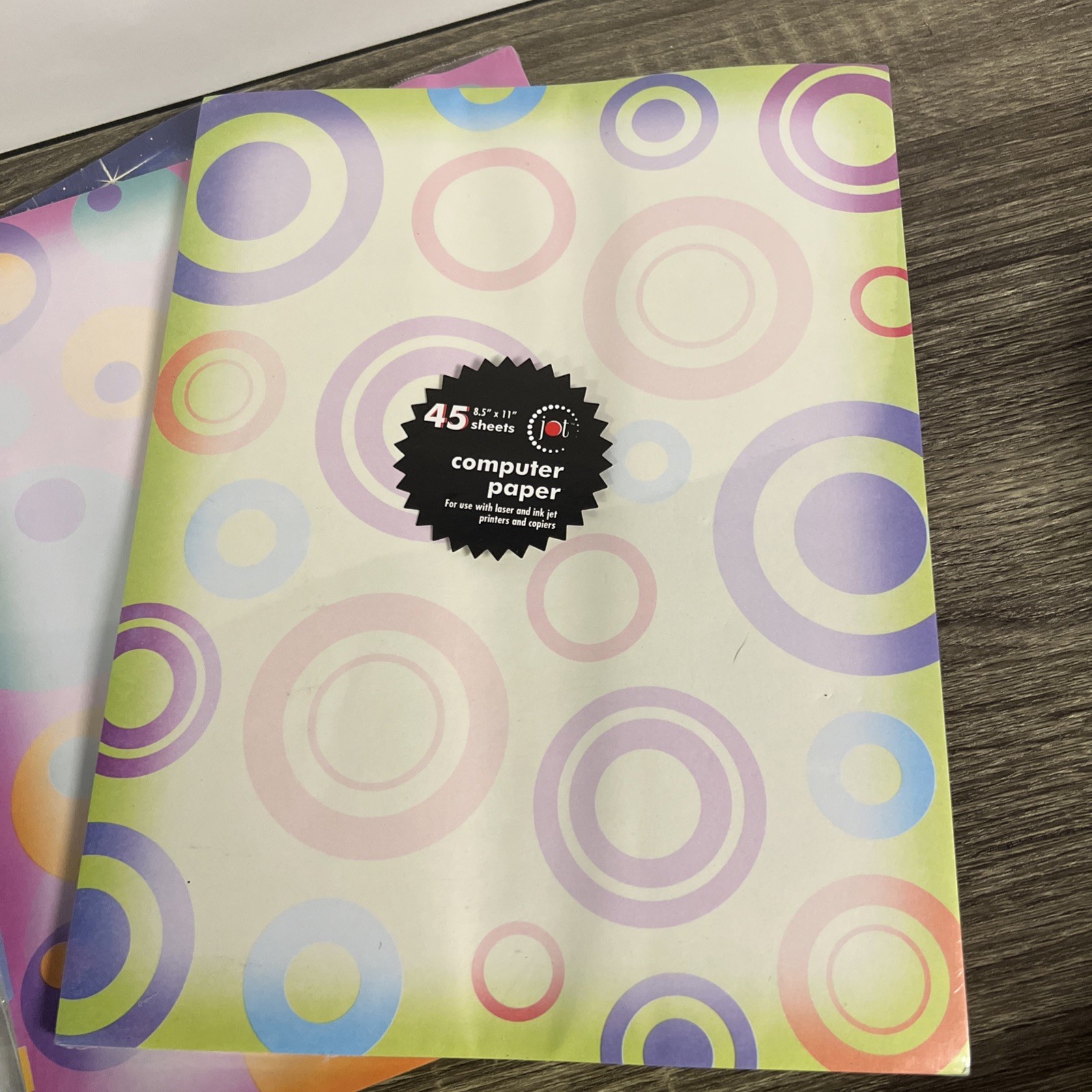 3 Packs Graphic Computer Paper Jot Retro Design 45 Pages Each Christmas 50 Sheet