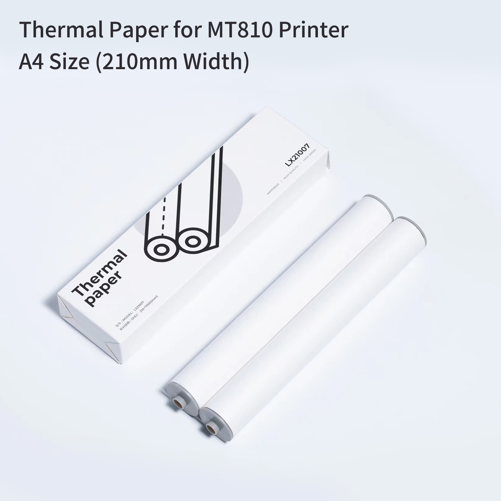 2 Rolls A4 Thermal Printer Paper Portable Printer for MT810 Thermal Printer