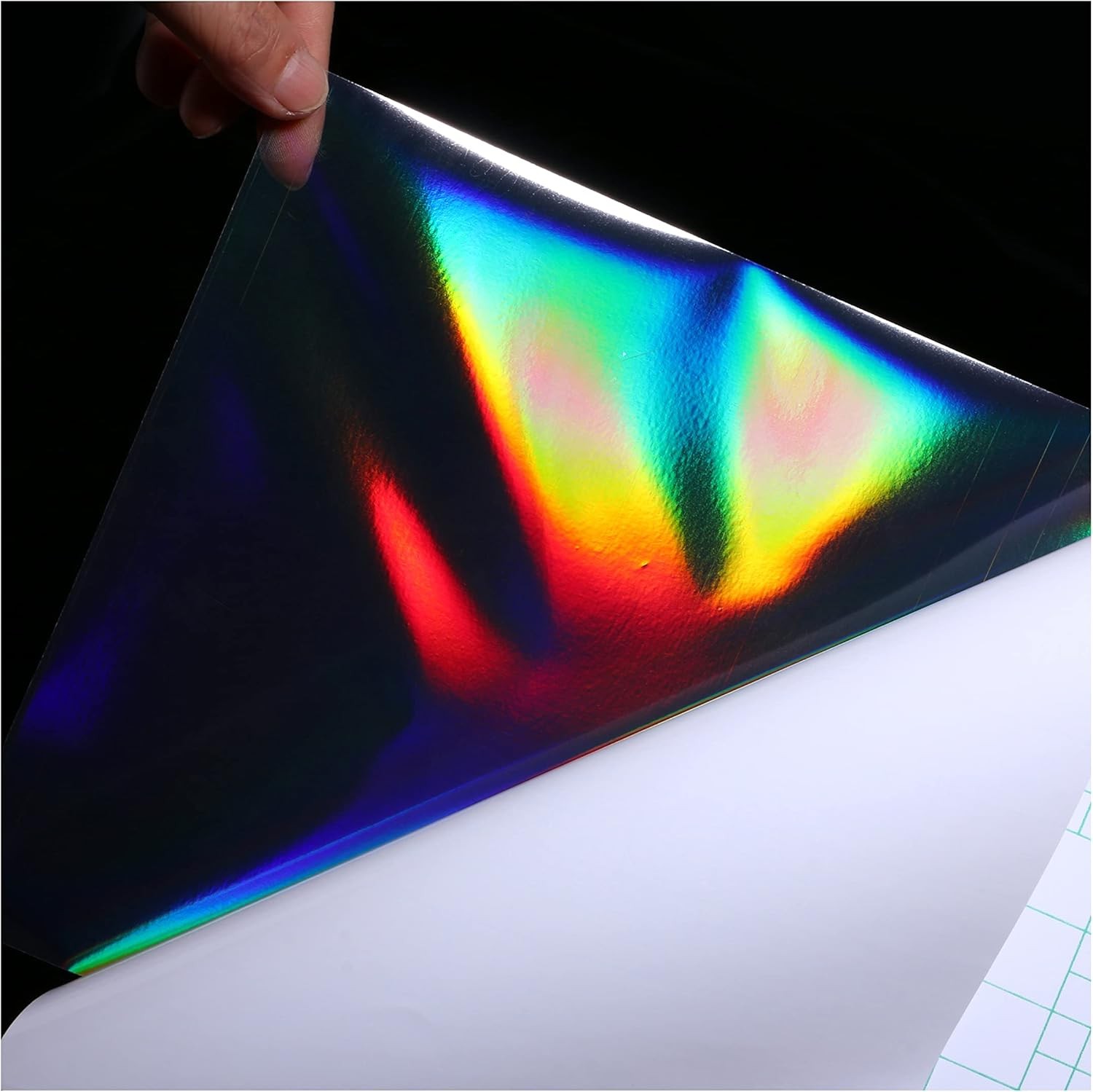 25 Sheets 8.25×11.7 Inches Clear Holographic Premium Cold Laminated Film