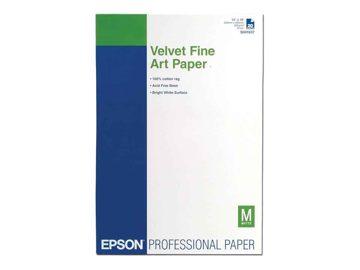 Epson Velvet Fine Art Paper A 3+ 20 Sheets, 260g S 041637 C13S041637