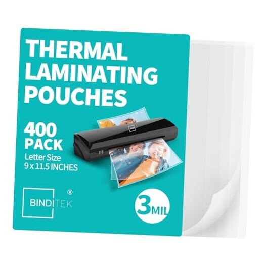 400 Pack 3 Mil Thermal Laminating Pouches, 9×11.5 Inches 3 Mil-400 Pack