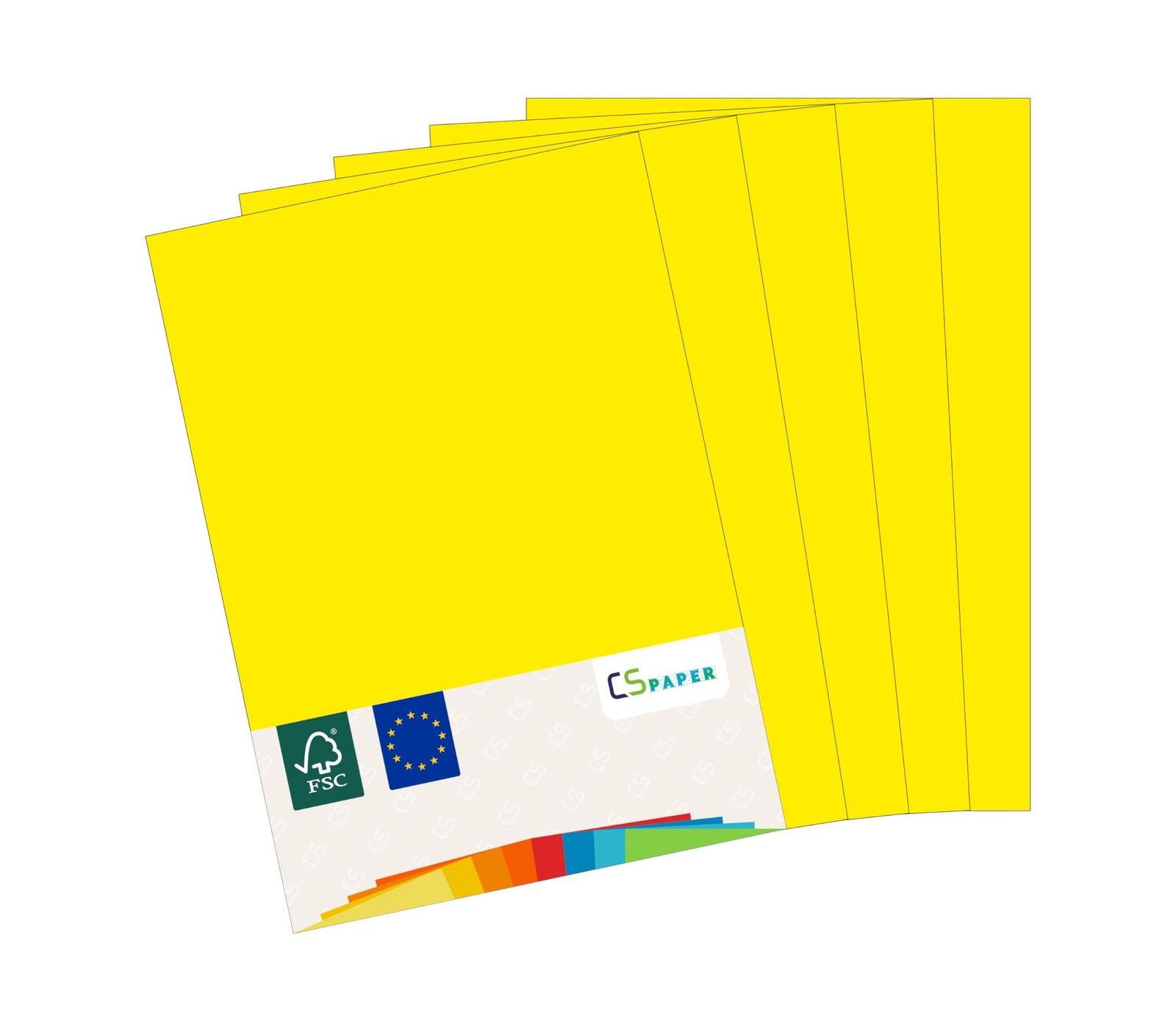 MADE IN EU 50 Sheets Coloured Paper YELLOW A4 80gsm CS Paper Printer Paper, …