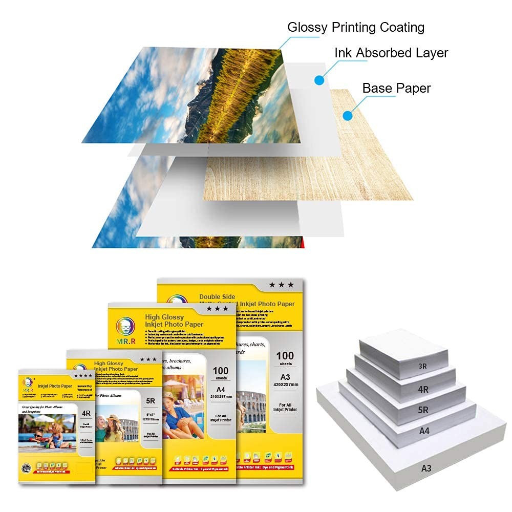 300gsm A4X100 Sheets Photo Paper Double Matt Photo Paper Instant Drying Was…