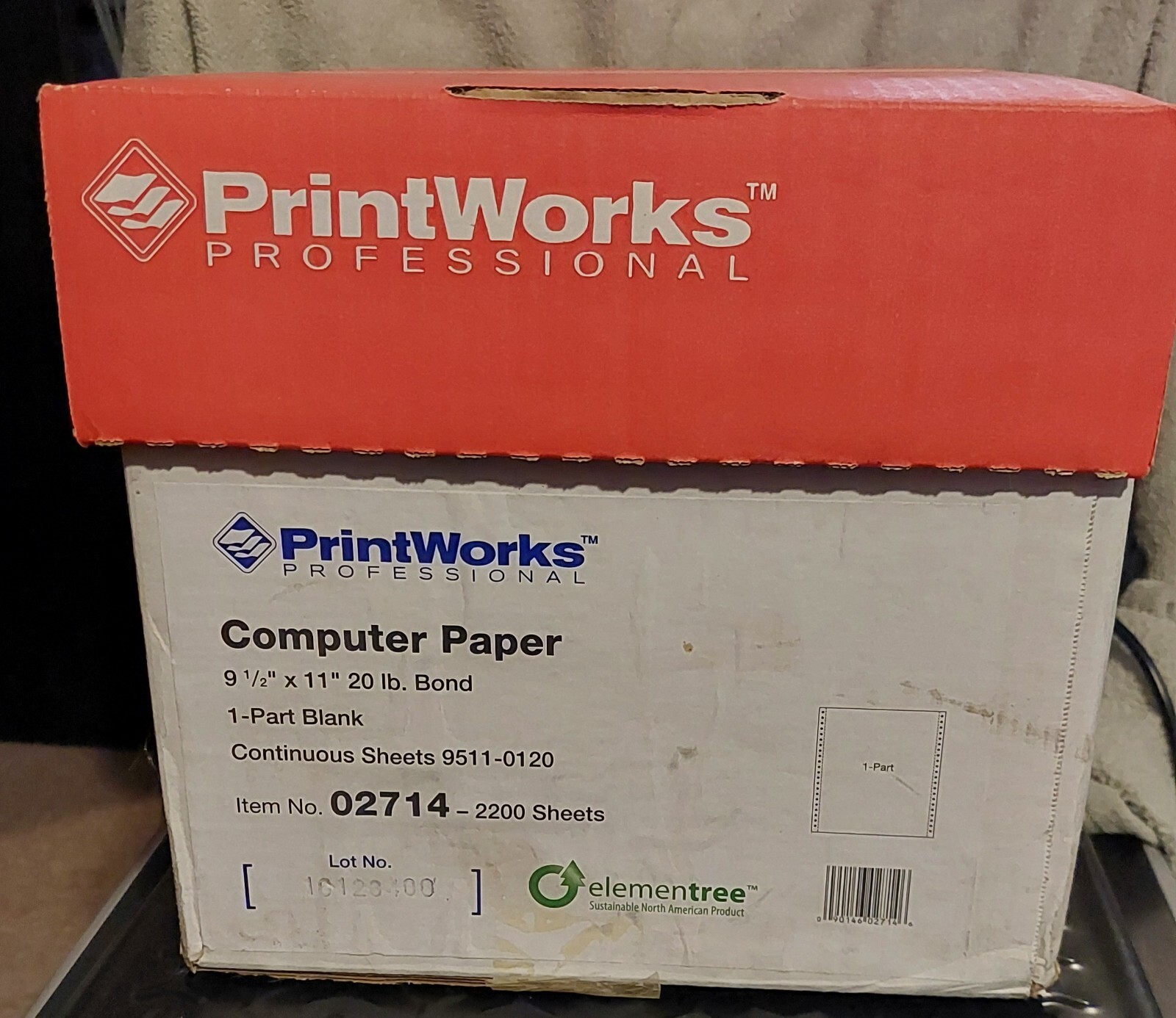 Printworks Professional 9 1/2″ x 11″ Computer Paper, 20 lbs., White, 2200/Carton