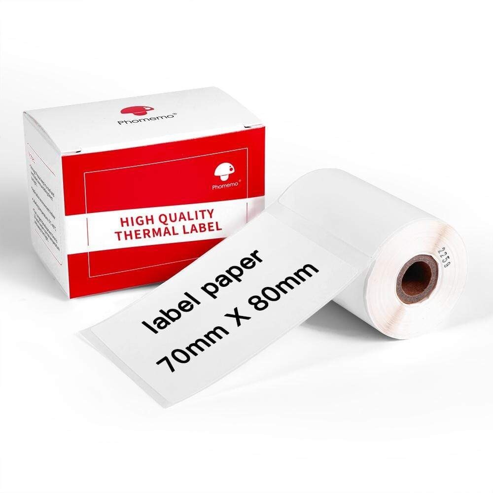Square 70*80mm White Self-Adhesive Thermal Label for Phomemo M200/M220 Printer