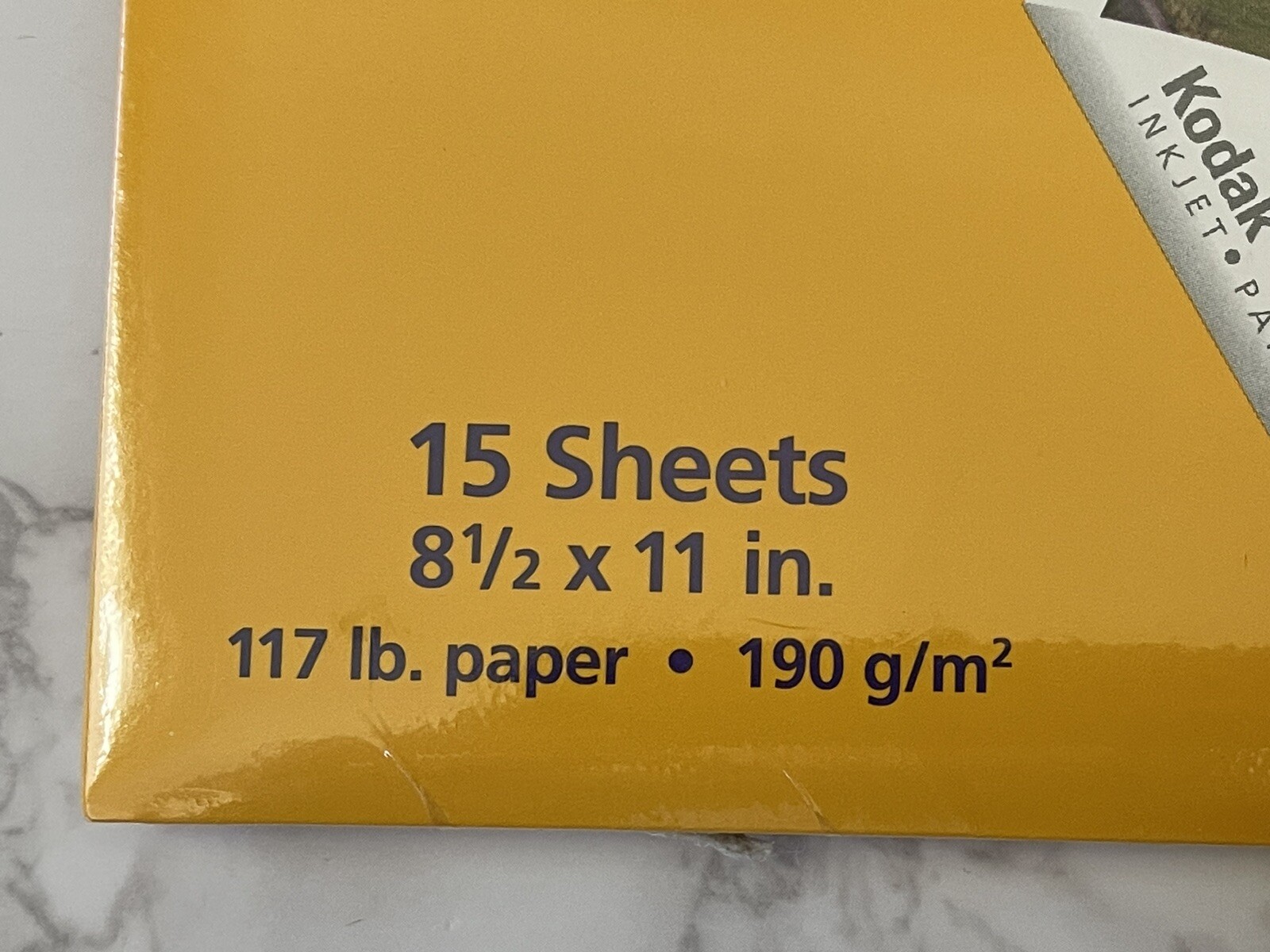 Lot of 5 Kodak Inkjet Photo Paper 8.5”x11” 75 Total Sheets 158 5199 New Sealed