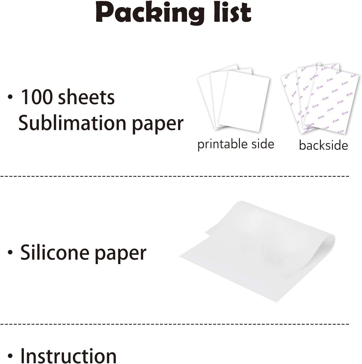 Sublimation Paper 8.3×11.7 Inch for DIY Unique Christmas Gifts Compatible wit…