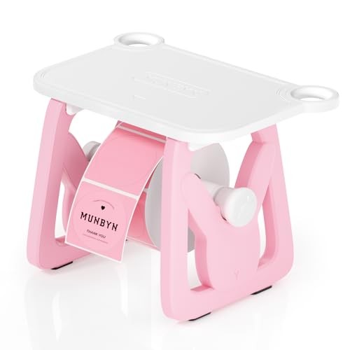 Label Holder for Rolls and Fanfold Labels, Thermal Sticker White and Pink