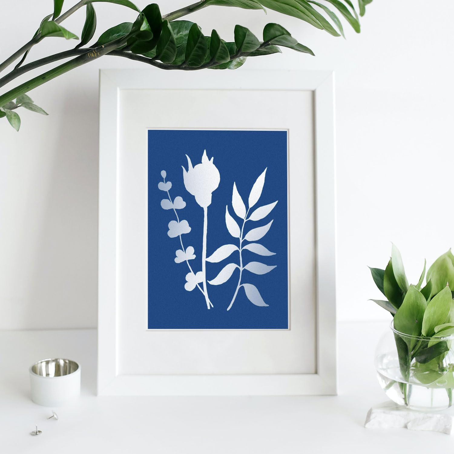 24 Pcs Sun Print Paper Kit, A7 Cyanotype Paper & Folder High Sensitive Solar