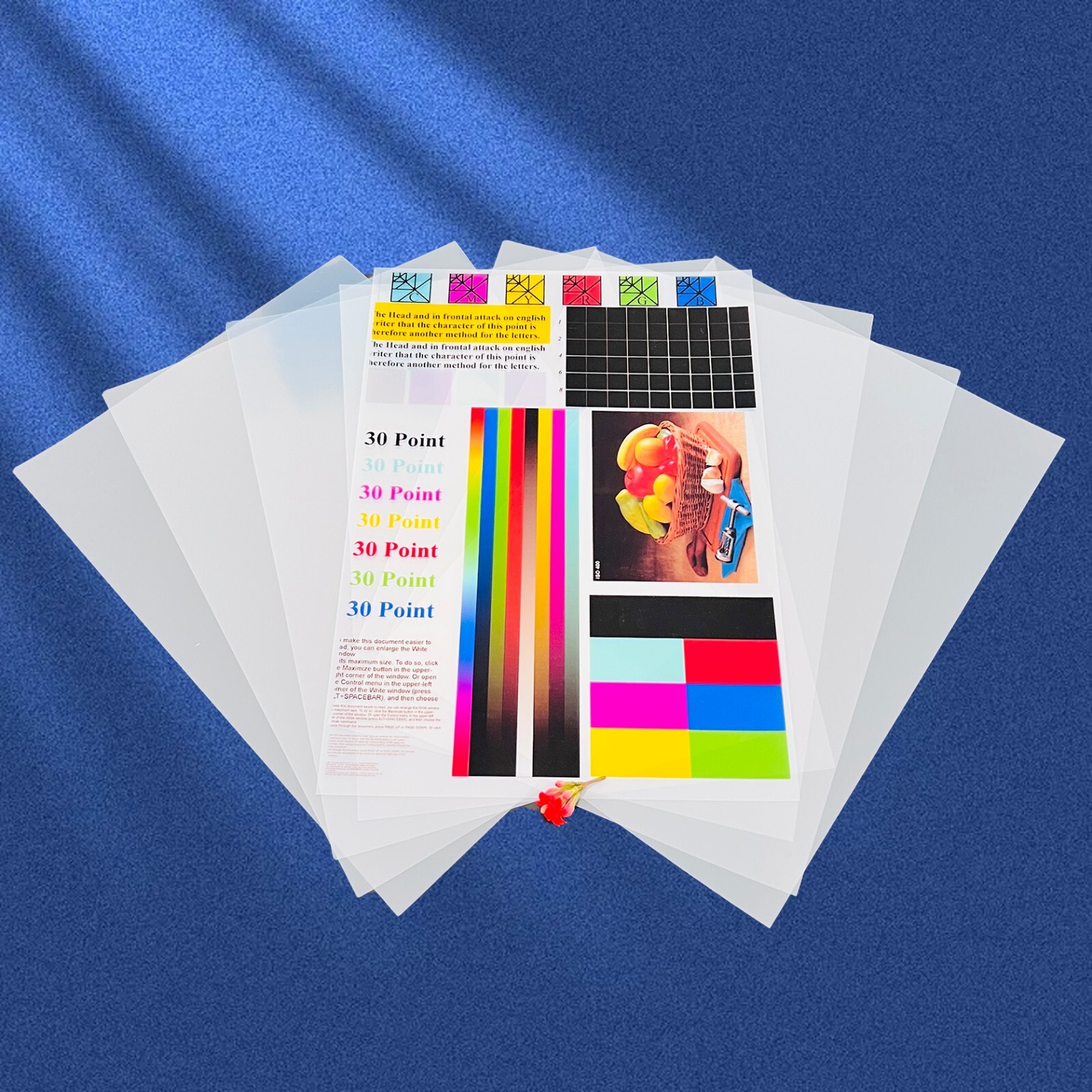8.5×11，Screen Printing Waterproof Inkjet Transparent Film for EPSON，100 sheets