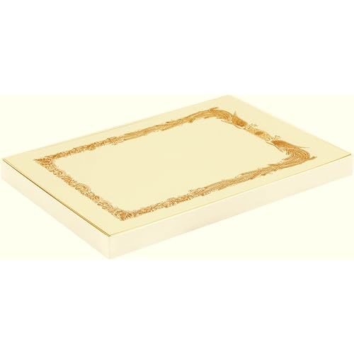 King Corporation Certificate Paper B4 Wide Vertical Border Cream 100 Sheets No.