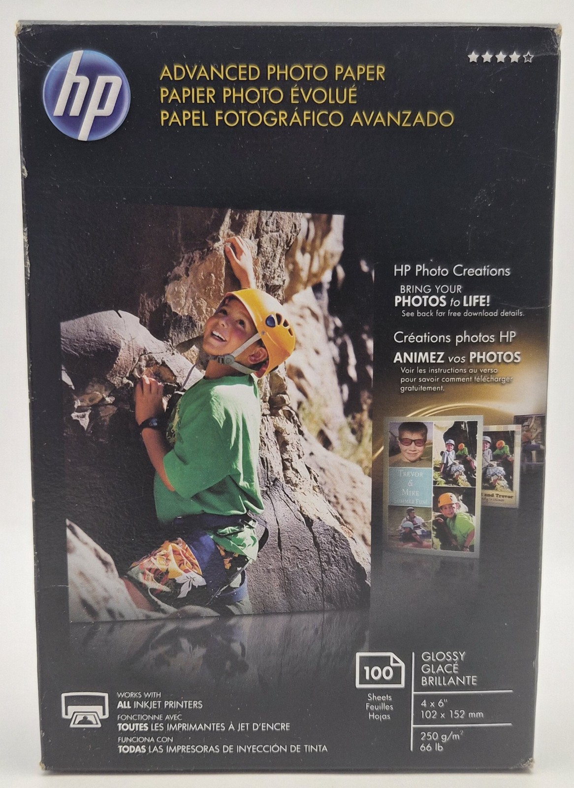 Hewlett Packard Q6638A 4 x 6 inch Glossy Printer Paper – 100 Sheets
