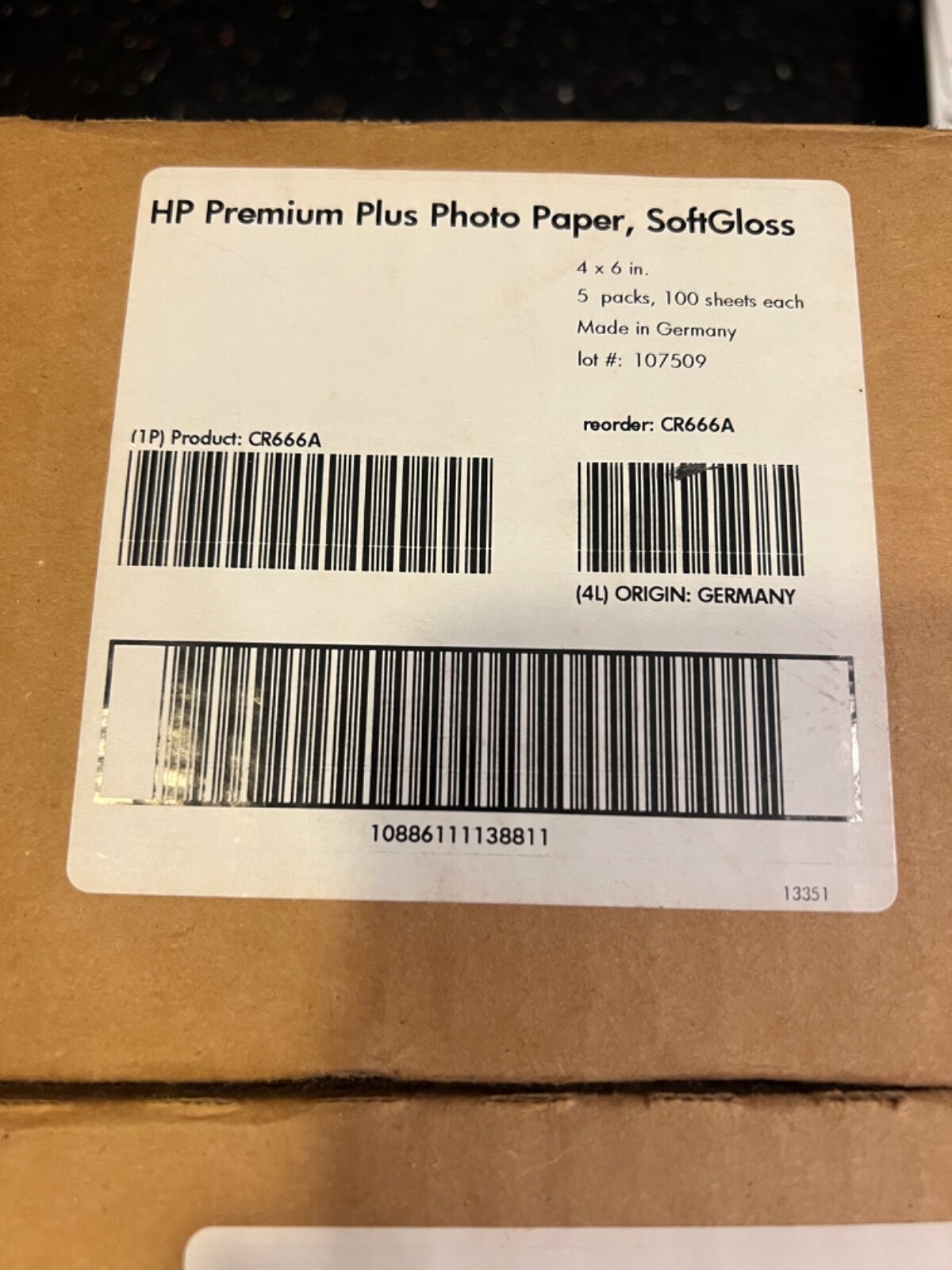 Lot of 20 packs hp premium photo paper printer paper cr66a
