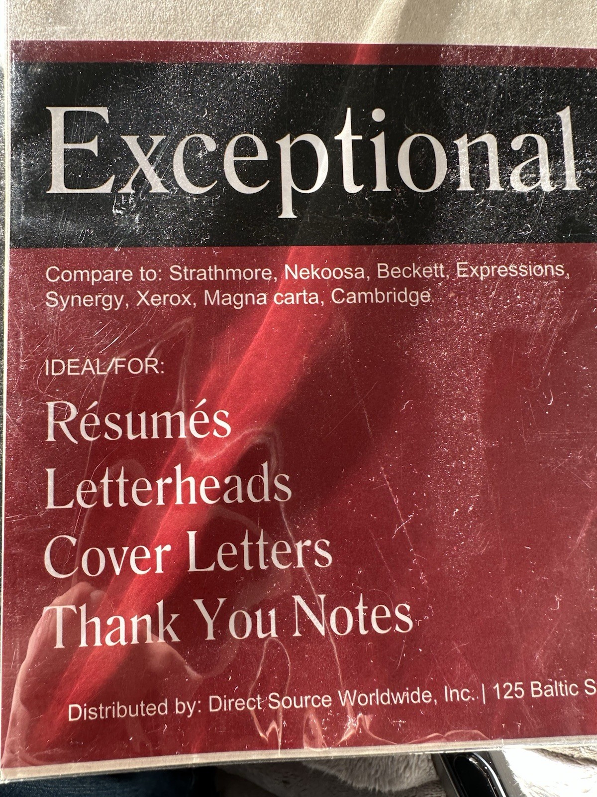 Resume Letterheads Cover Sheets Copier Paper 8.5×11 10pks Of 10 Laser Printer