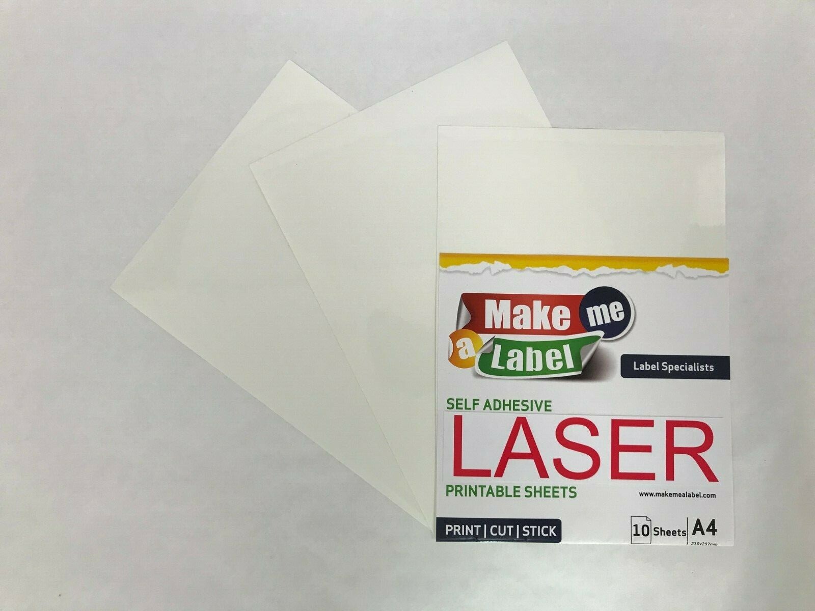 10 A4 Transparent / CLEAR LASER Printable SPLASH PROOF Sticker Sheets